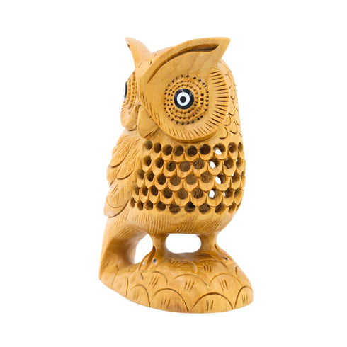 Natriel Wooden Owl Statue